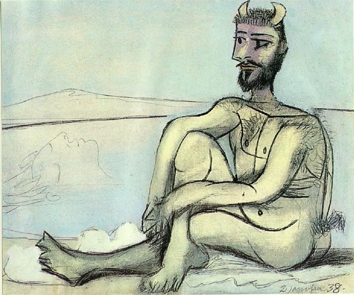Pablo Picasso Classical Oil Paintings Untitled Male Nude